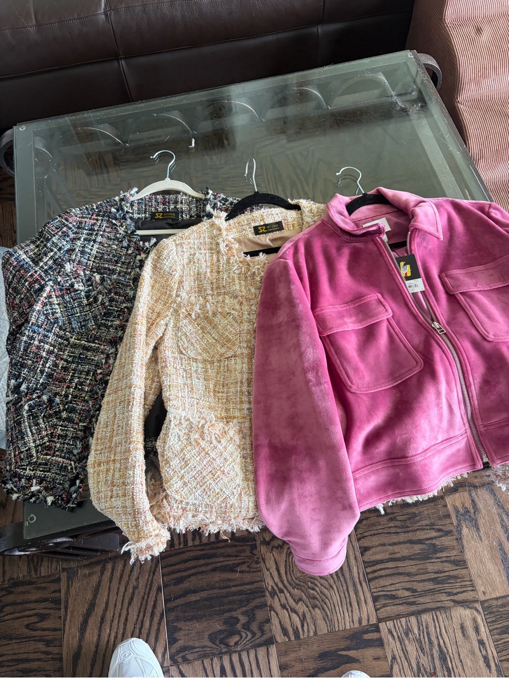 3 woman’s jackets NW is a small xl.   Others are L All never worn. 2 with tags